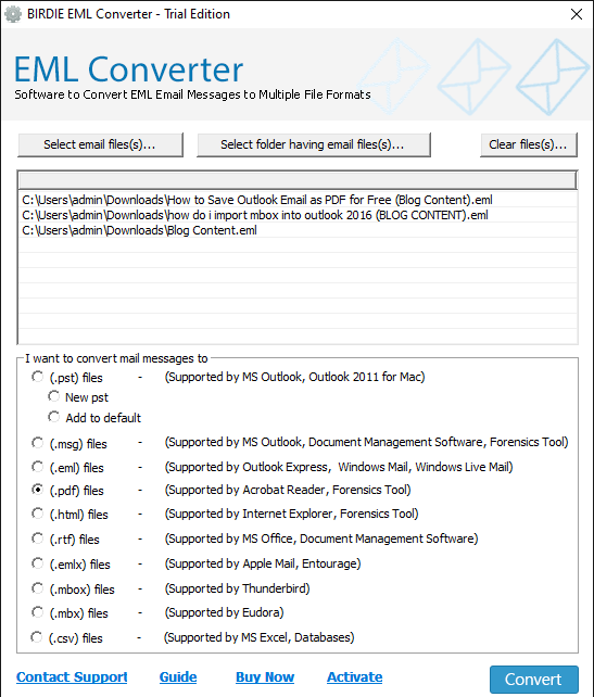 eml to pdf converter free